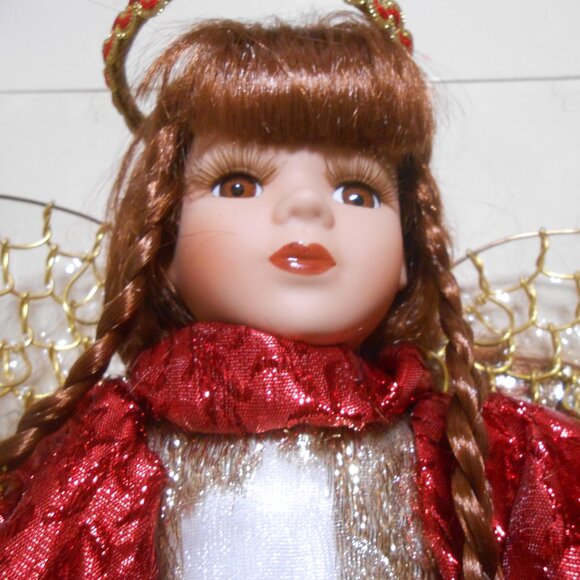NIB COLLECTORS CHOICE LIMITED EDITION CHRISTMAS GOLD ANGEL WINGS 16" DOLL w/ COA - Picture 12 of 14